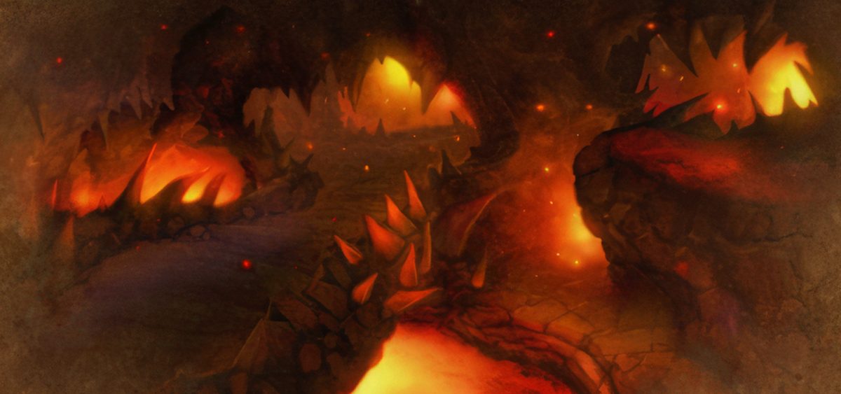 The lava-filled caverns of Ragefire Chasm